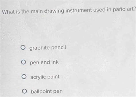 what is the main drawing instrument used in paño art? how does it influence the cultural heritage of the region?